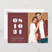 Fettformatierung rette unser Datum Postkarte (Vorne/Hinten)