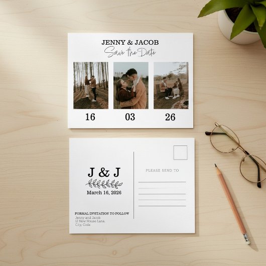 Fettformatierungstermine Save the Date Postkarte