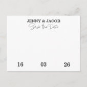 Fettformatierungstermine Save the Date Postkarte (Vorderseite)