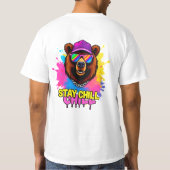 Fettformatige Bärendarstellung mit inspirierendem  T-Shirt (Rückseite)