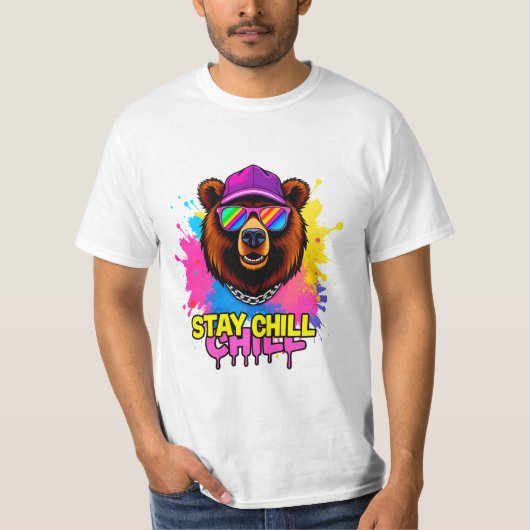 Fettformatige Bärendarstellung mit inspirierendem  T-Shirt (Vorderseite)