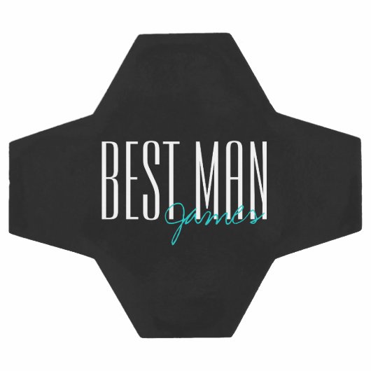 Fettformatige Briefe "Trauzeuge" Personalisierte H Fußball (Flach)