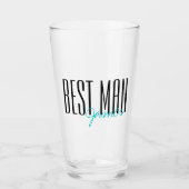 Fettformatige Briefe "Trauzeuge" Personalisierte H Glas (Vorderseite)