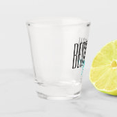 Fettformatige Briefe "Trauzeuge" Personalisierte H Schnapsglas (Links)