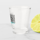 Fettformatige Briefe "Trauzeuge" Personalisierte H Schnapsglas (Rechts)