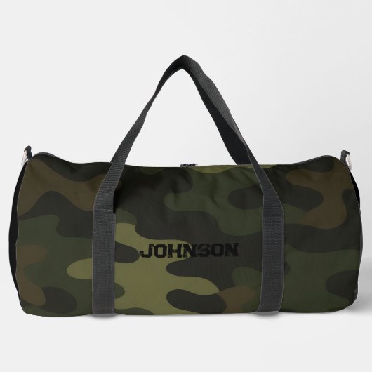 Fettformatige Camouflage Erthy Grüntöne Browns Per Duffle Bag (Vorderseite)