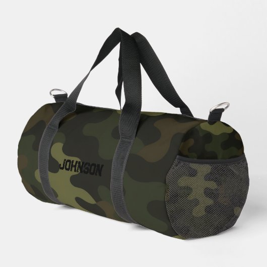 Fettformatige Camouflage Erthy Grüntöne Browns Per Duffle Bag (Rechte Ecke)