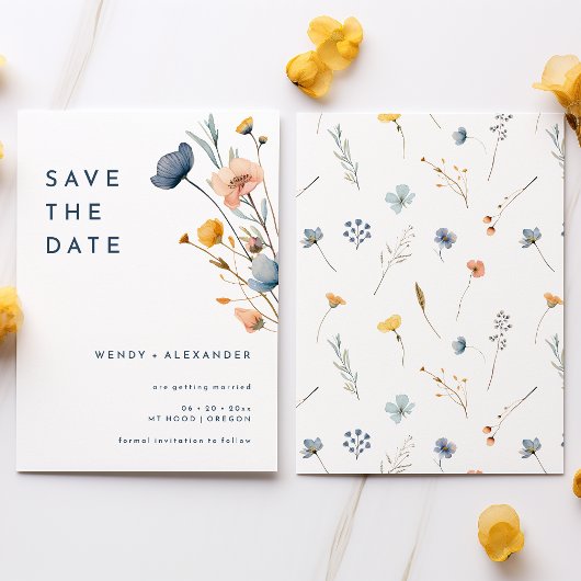 Fettformatige florale Hochzeiten speichern das Dat Save The Date