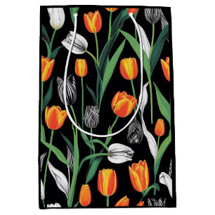 Fettformatige künstlerische Tulips Mittlere Geschenktüte