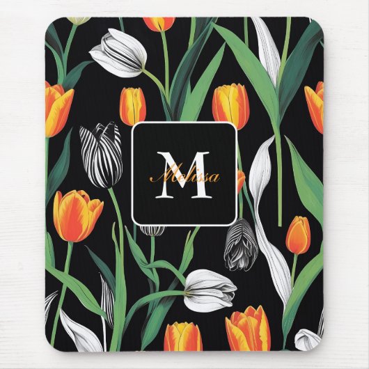 Fettformatige künstlerische Tulips Mousepad (Vorne)