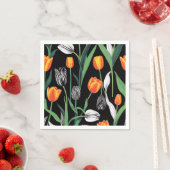 Fettformatige künstlerische Tulips Serviette (Beispiel)