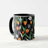Fettformatige künstlerische Tulips Tasse (Vorderseite Links)