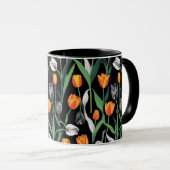 Fettformatige künstlerische Tulips Tasse (VorderseiteRechts)
