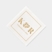 Fettformatige Minimalistische Einfache Einfachteln Servietten Mit Folie (Rechts)