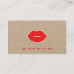 Fettformatige Minimalistische Rot-Lippen-Logos für Visitenkarte