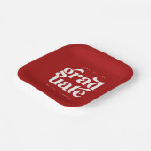 Fettformatige Red Graduation Party Pappteller (Gewinkelt)