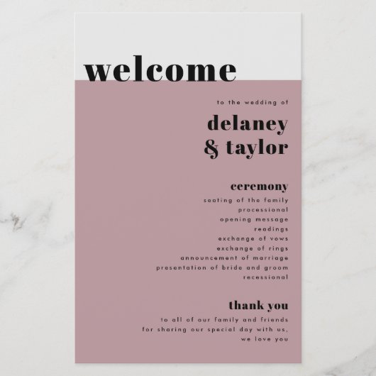 Fettformatige Sammlung "We Do", Mauve Paper Progra Flyer (Vorne)