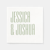 Fettformatige Schriftzeichen Typografie White Mode Serviette (Vorderseite)