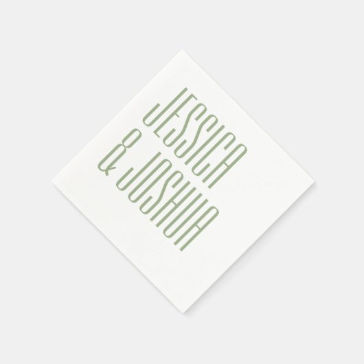 Fettformatige Schriftzeichen Typografie White Mode Serviette (Ecke)