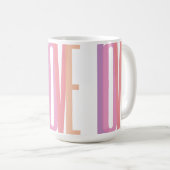 Fettformatige Typografie in Pastelfarben Kaffeetasse (VorderseiteRechts)