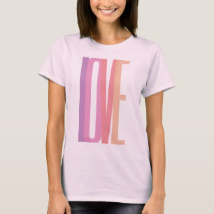 Fettformatige Typografie in Pastelfarben T-Shirt
