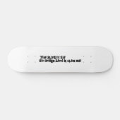 Fettformatige Typografie inspirierender Bibeltext Skateboard (Horizontal)