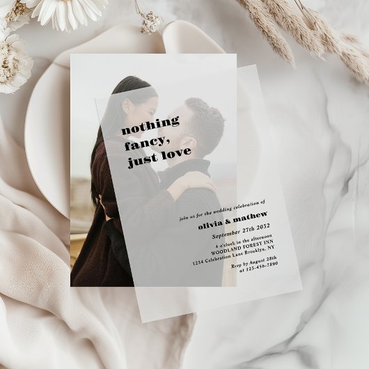 Fettformatige Typografie, Lässige Foto-Overlay-Hoc Pergament Einladungen