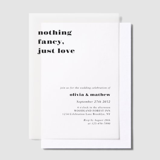 Fettformatige Typografie, Lässige Foto-Overlay-Hoc Pergament Einladungen (Versetzt)