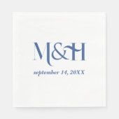 Fettformatige Typografie Moderne Hochzeitspartners Serviette (Vorderseite)