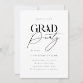 Fettformatige Typografy Foto Graduation Party Einladung (Vorderseite)
