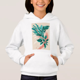 Fettformatige, übergroße Blumendrucke Hoodie