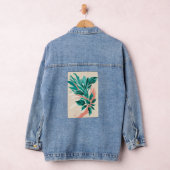Fettformatige, übergroße Blumendrucke Jeansjacke (Hangar)