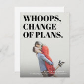 Fettformatige und freche Typografie Ankündigungspostkarte (Vorne/Hinten)