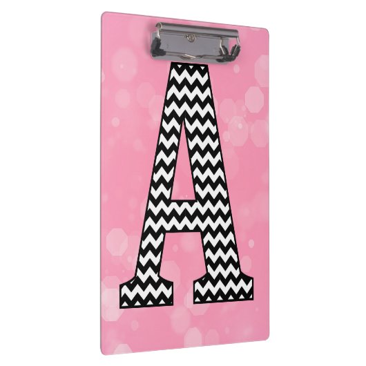 Fettformatiger Zickzack Buchstabe A für Bubblegum  Klemmbrett (Rechts)