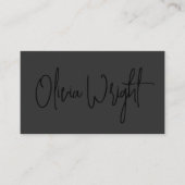 Fettformatiges Signaturskript, Beruflich schwarz Visitenkarte (Vorderseite)