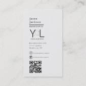 Fettfotograf QR Code Social Media Foto Visitenkarte (Rückseite)