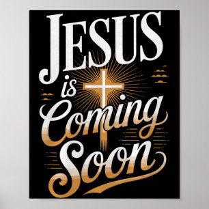 Fettgedruckt Jesus Kommt Bald Christliche Kleidung Poster