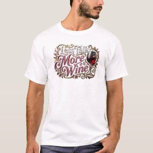 Fettgedruckt WENIGER REDEN MEHR WEIN Individuelle T-Shirt