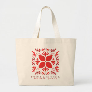 Fettgedruckte botanische Zitat-Jumbo-Tasche Jumbo Stoffbeutel