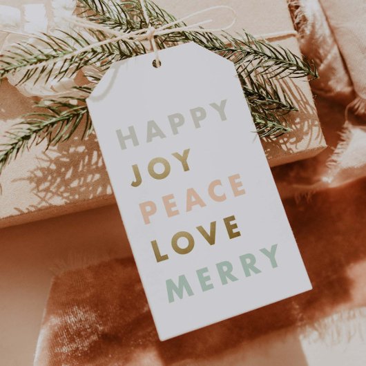 Fettgedruckte Feiertags-Schrift Geschenkanhänger
