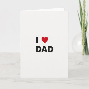 Fettgedruckte "Ich liebe Papa"-Karte Karte