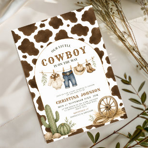 Fettgedruckte kleine Cowboy-Baby-Party-Einladung  Einladung