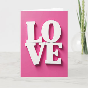 Fettgedruckte Love Pink Karte