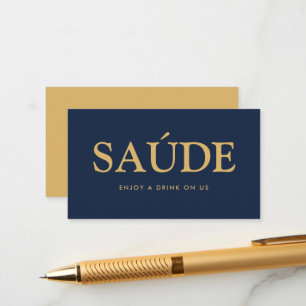 Fettgedruckte Schrift "Saúde" Portugiesisch Freige Begleitkarte