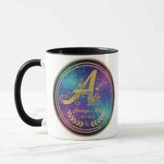 Fettgedruckter 'A'-Monogramm-Becher - Ananya's Est Tasse