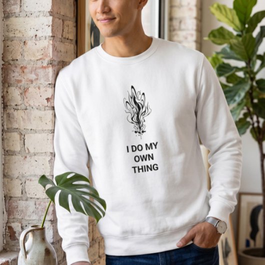 Fettgedruckter schwarzer Crewneck-Pullover mit min Sweatshirt