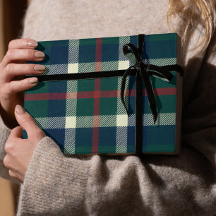 Fettgedruckter Tartan-Karo-Weihnachten im Prep-Sti Geschenkpapier