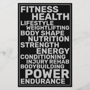 Fettgedruckter Textstil inspiriert vom Fitnessbere Flyer