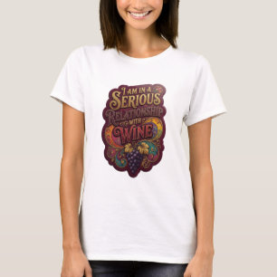 Fettgedrucktes Gold ICH BIN IN EINER ERNSTEN BEZIE T-Shirt
