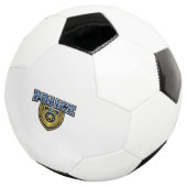 Fettgedrucktes Polizeidienstabzeichen-Textdesign Fußball (Dreiviertel)